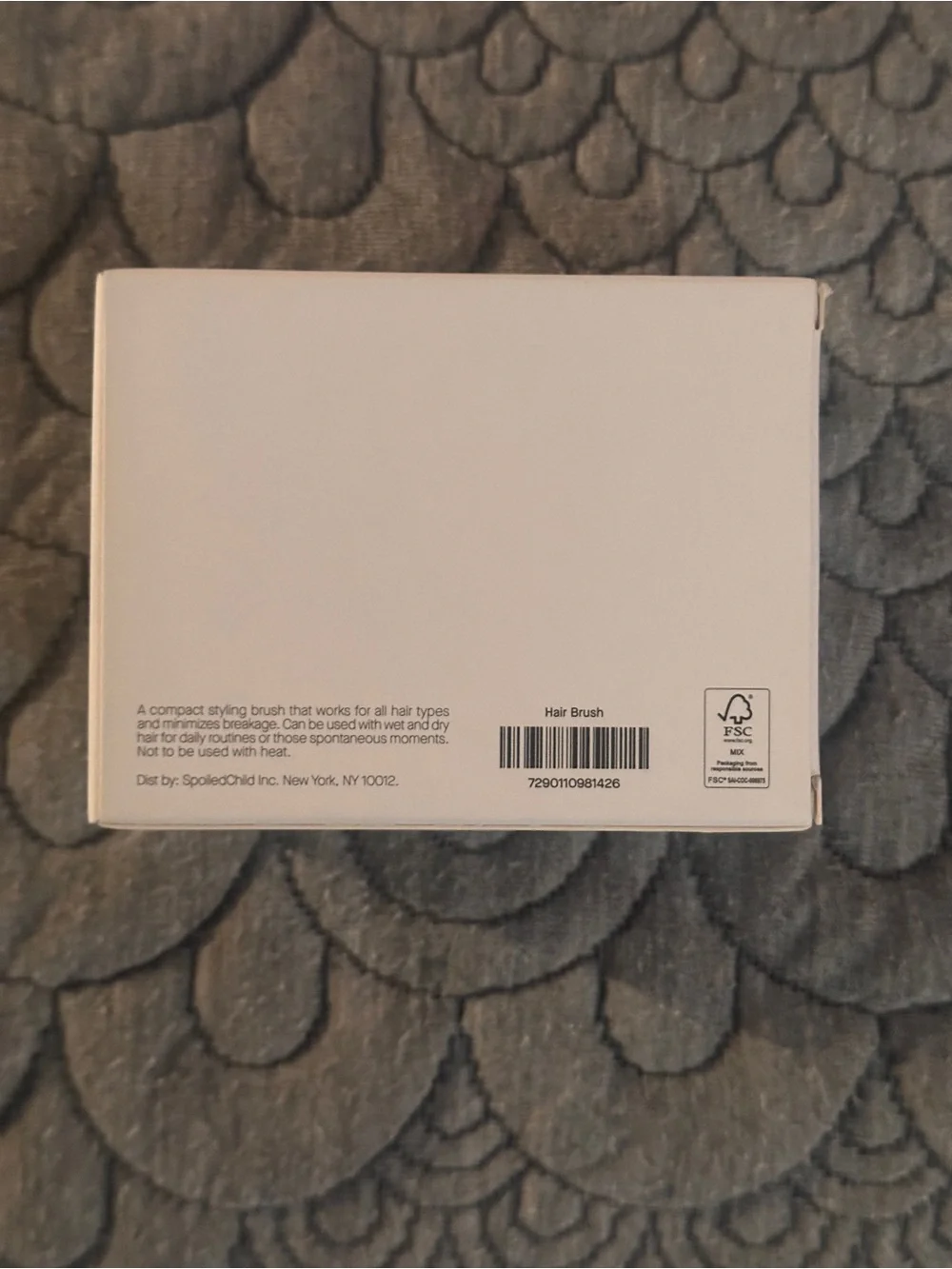 🤍 NEW SpoiledChild Pocket Styling Brush White Travel Hair Brush With Box ✨